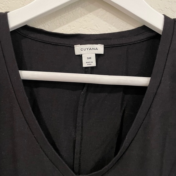 Cuyana Midi Short-Sleeved T-shirt Dress in Black - Picture 3 of 4